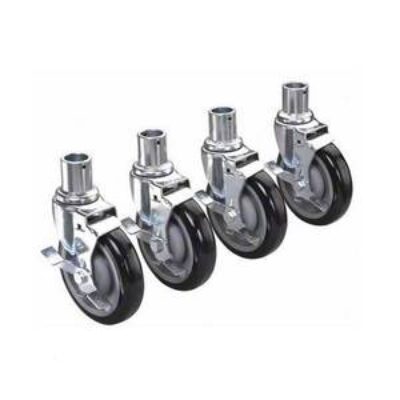 Krowne Metal 28-151S Universal Wire Shelving Caster 5″ Wheel with Brake Set of 4