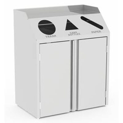 Lakeside 4315 26-1/2″Wx23-1/4″Dx45-1/2″H 69 Gallon Waste & Recycle Station